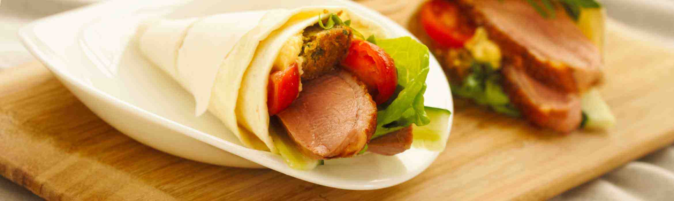 Smoked Duck and Falafel Wraps Recipe