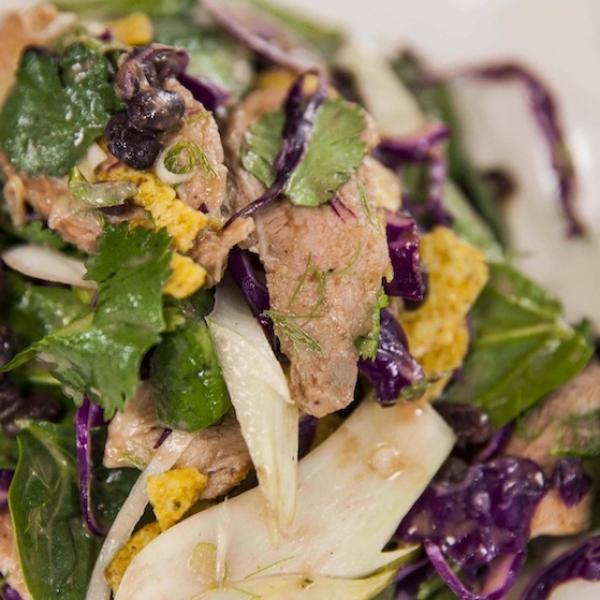 Duck Breast, Red Cabbage and Corn Chip Salad Recipe