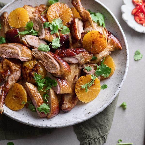 Whole Roast Duck with Mandarins Recipe