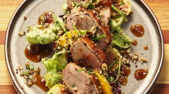 Moisture Infused Duck Breast with Fig Salad