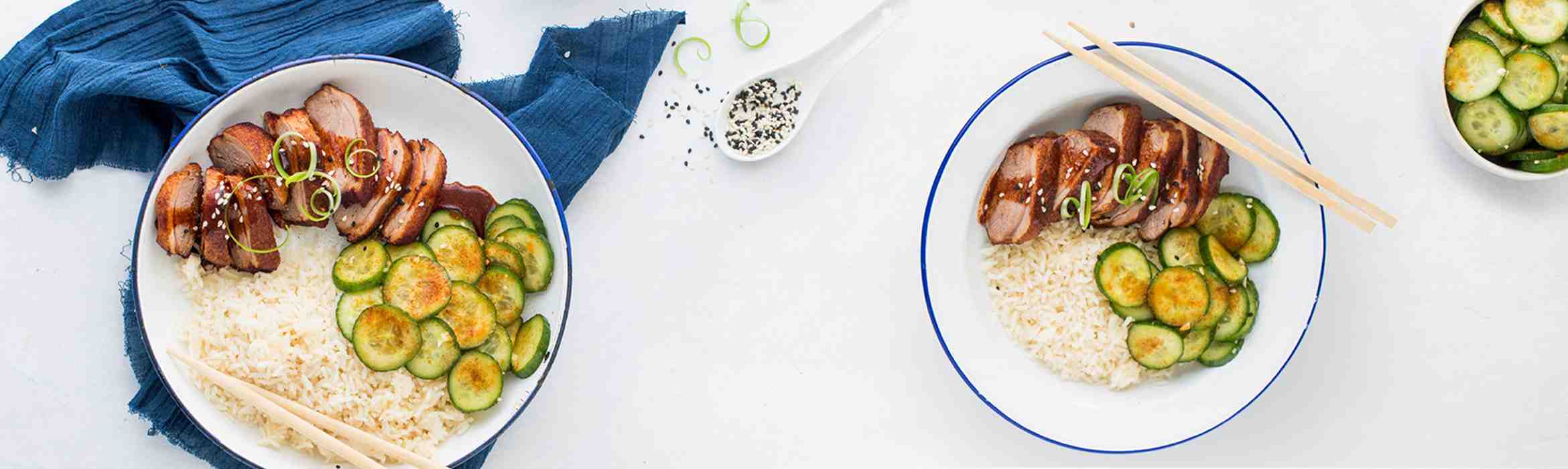 Peking Duck With Rice And Spicy Cucumber Salad Recipe