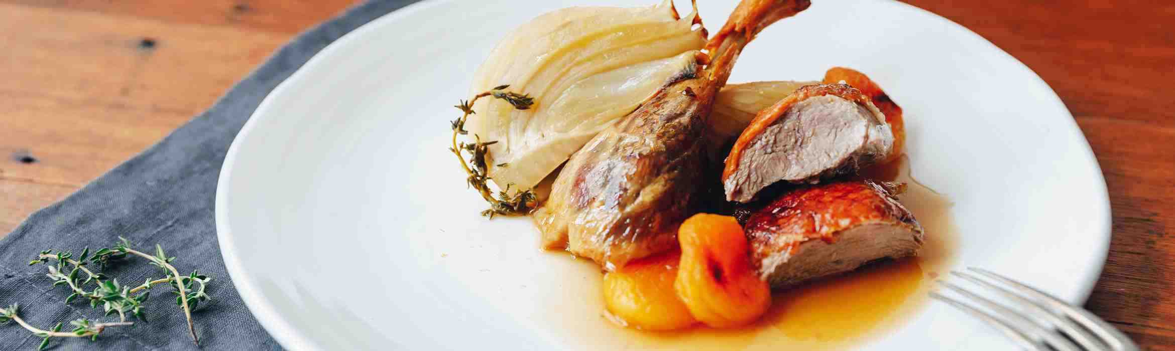 Crispy Roast Duck with Braised Fennel and Orange Recipe