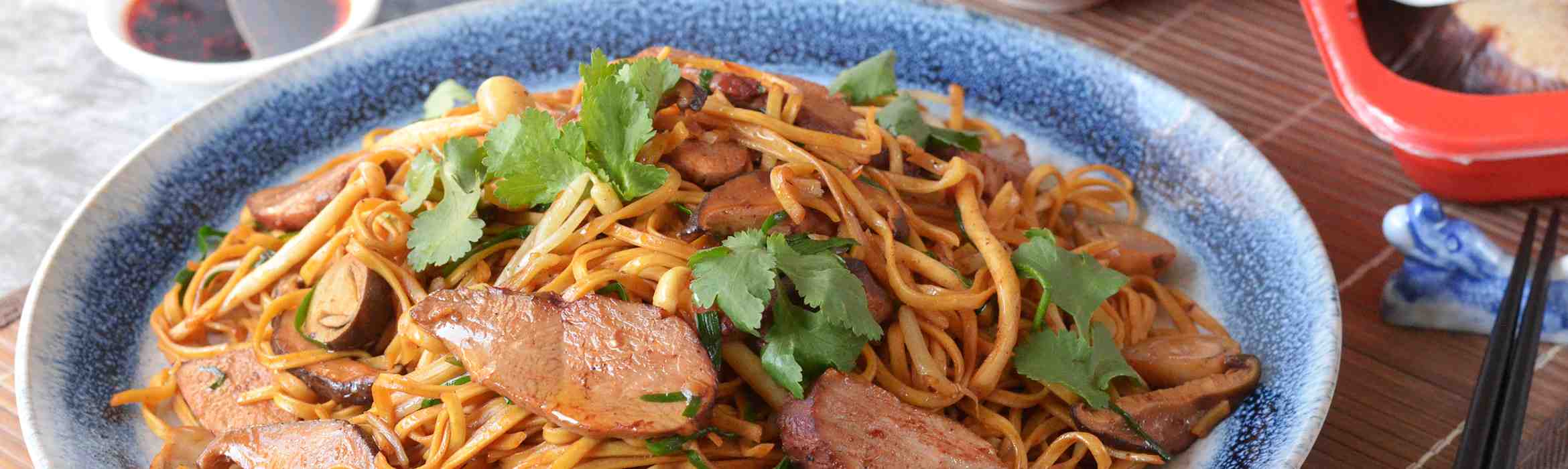 Braised E-fu Noodles with Peking Duck Recipe