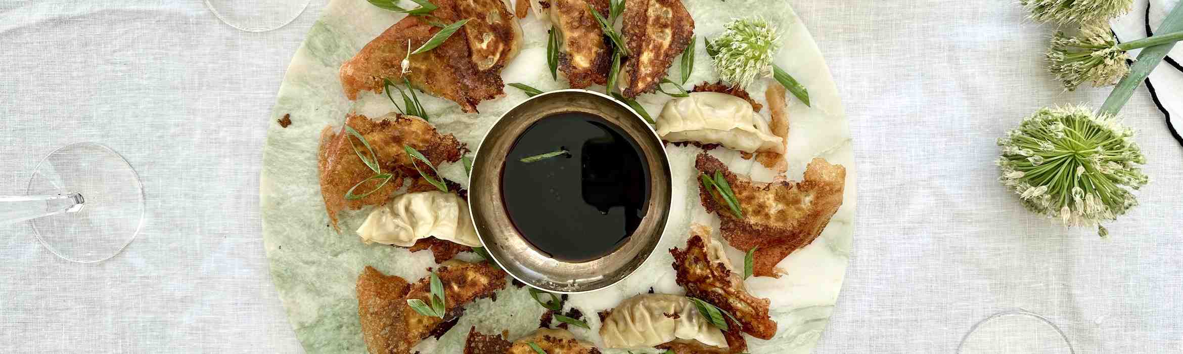 Pot Stickers with Roast Duck Breasts Recipe