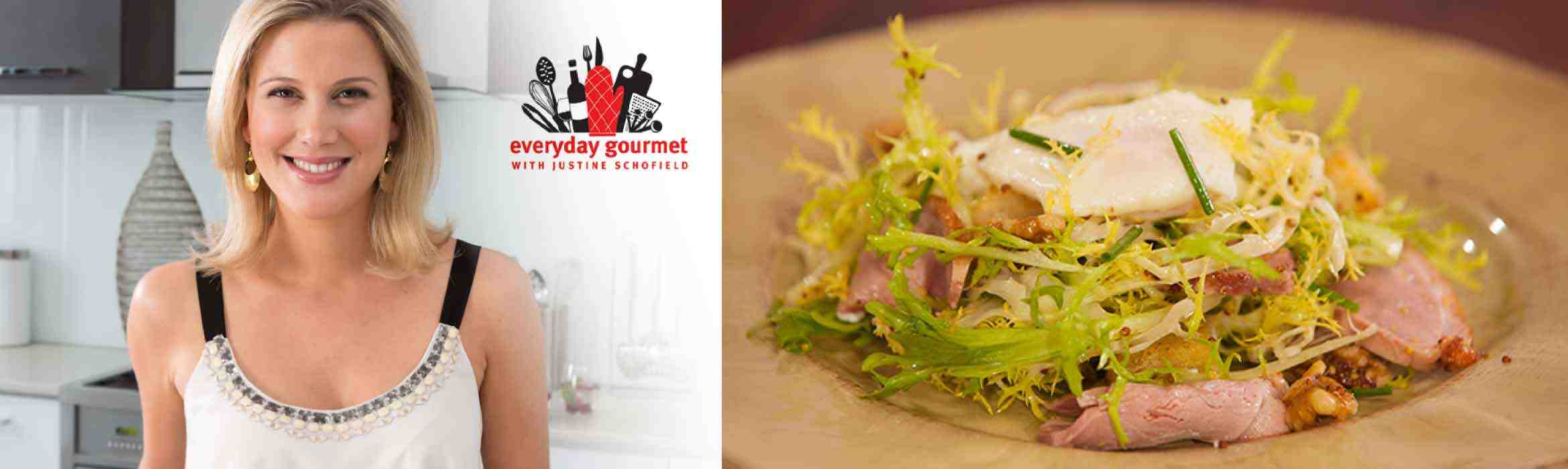 Smoked Duck, Frisee and Poached Egg Salad Recipe