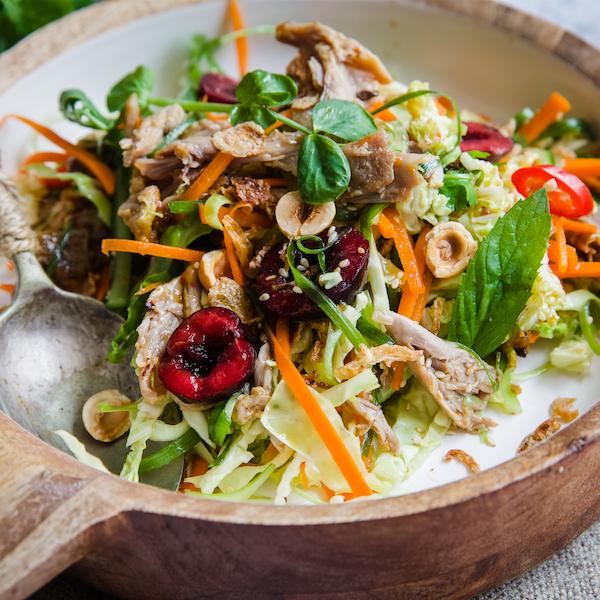 A L’Orange Duck Legs Chinese Cabbage Salad Recipe