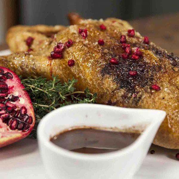 Duck with a Pomegranate and Red Wine Sauce Recipe