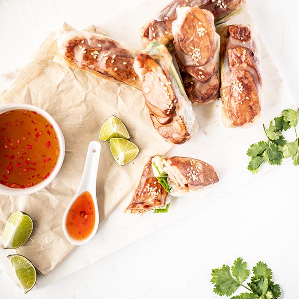 Peking duck Rice Paper Rolls with Dipping Sauces Recipe