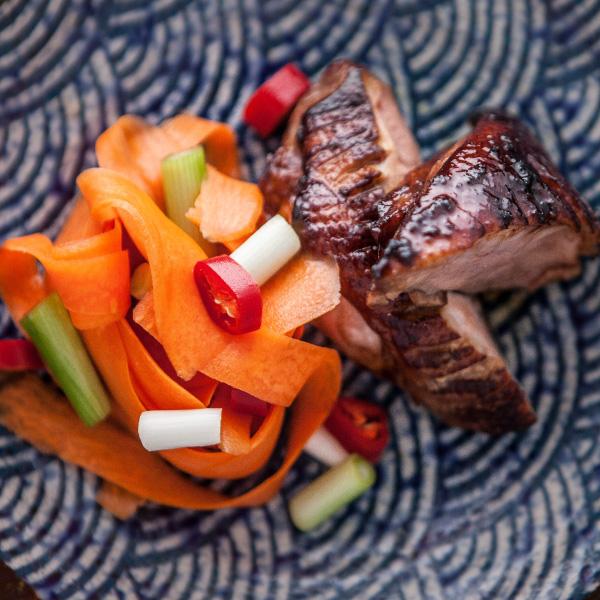 Teriyaki Duck with Easy Pickled Carrot Recipe