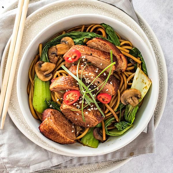 Peking Duck Udon Noodle Stirfry Recipe
