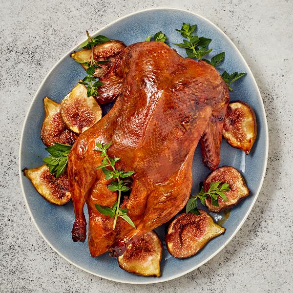Whole Roast Duck with Honey Roasted Figs Recipe