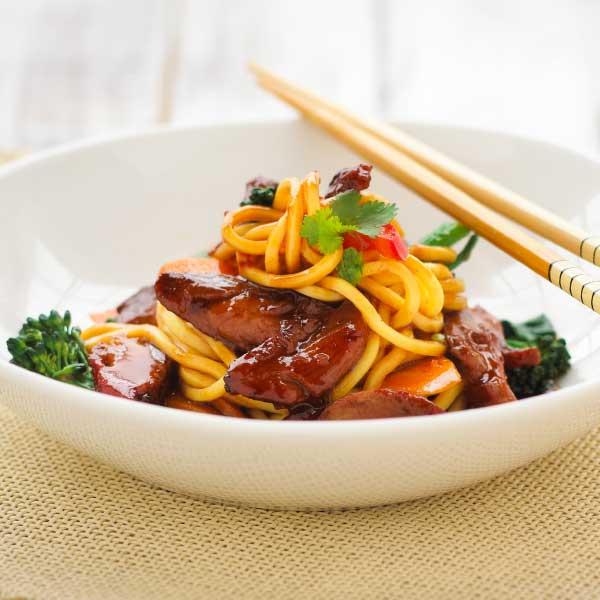 Stir fry Peking Duck with Noodles Recipe