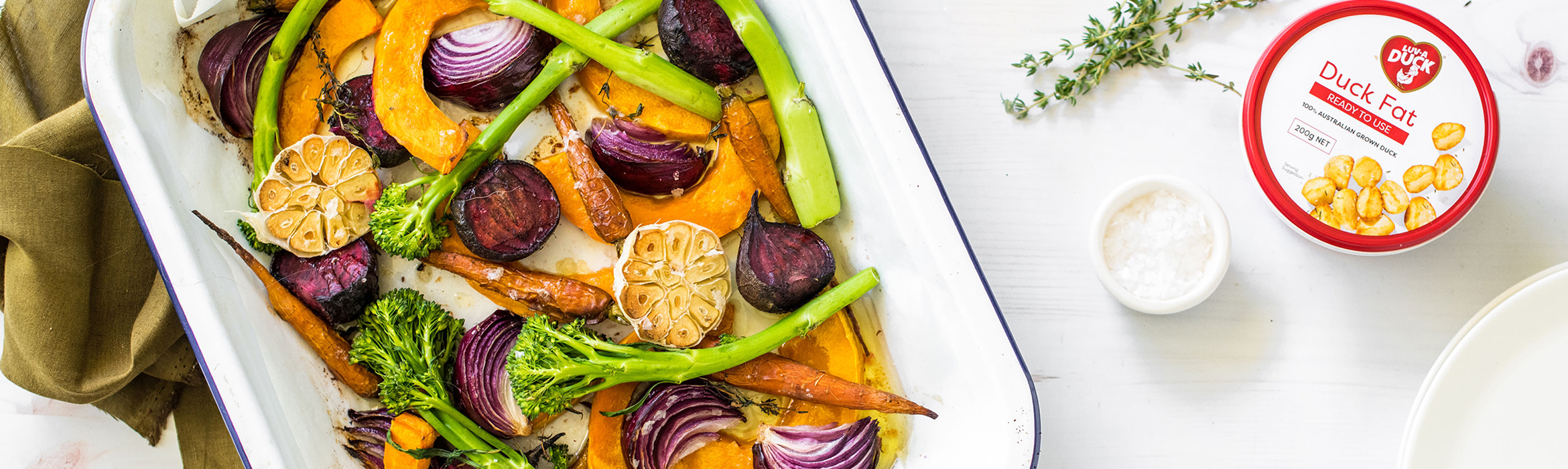 Duck Fat Veggie Tray Bake Recipe | Luv-a-Duck – Australia’s Favourite Duck