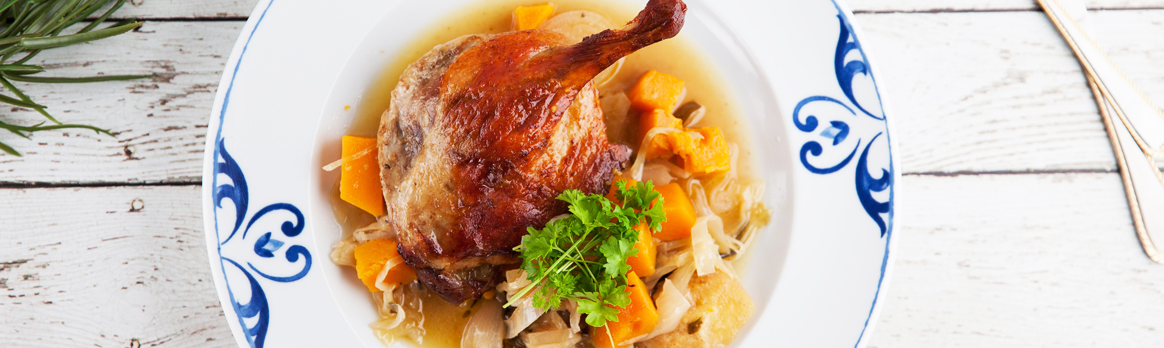Confit Duck Legs with Pumpkin, Apple & Cabbage Recipe | Luv-a-Duck – Australia’s Favourite Duck