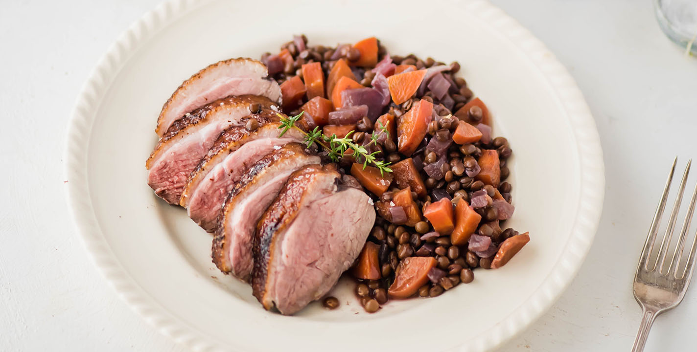 Red Wine Braise Duck Breast with French lentils Recipe | Luv-a-Duck – Australia’s Favourite Duck