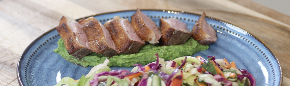 Duck Breasts on minted peas Recipe | Luv-a-Duck – Australia’s Favourite Duck