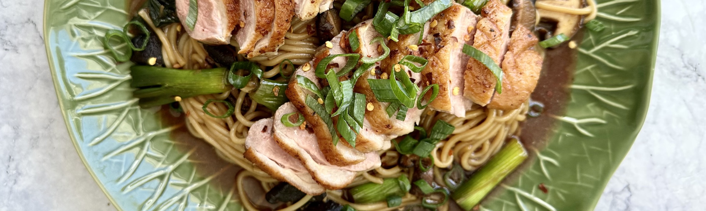 Longevity noodles with duck breast, ginger and shitake mushrooms Recipe | Luv-a-Duck – Australia’s Favourite Duck