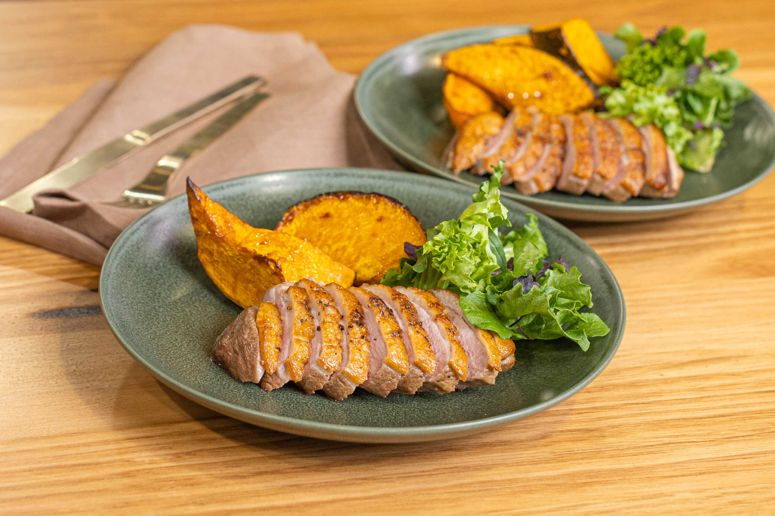 Roasted Duck Breast with Roasted Pumpkin and Orange Salad Recipe | Luv-a-Duck – Australia’s Favourite Duck