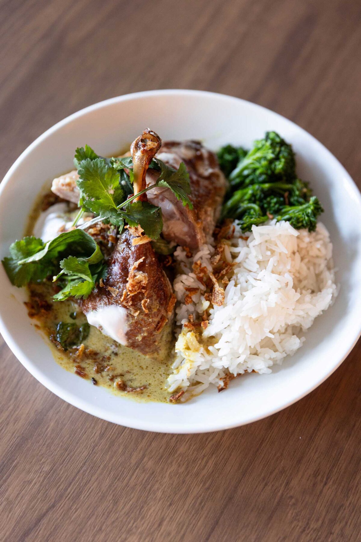 Green curry of duck